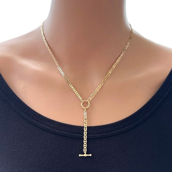 Sugarfix by baublebar Gold Tone Link Y Chain Lariat Necklace - Picture 6 of 6